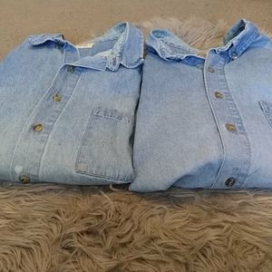 Duckies denim work shirt set of 2.